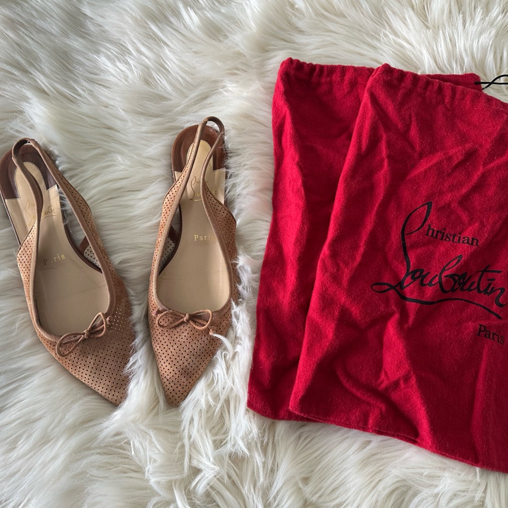Christian Louboutin Brown Perforated Heels